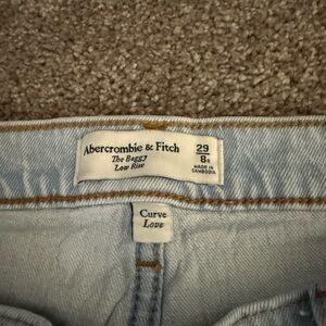 Abercrombie & Fitch Light Blue Baggy Low-Rise Jeans